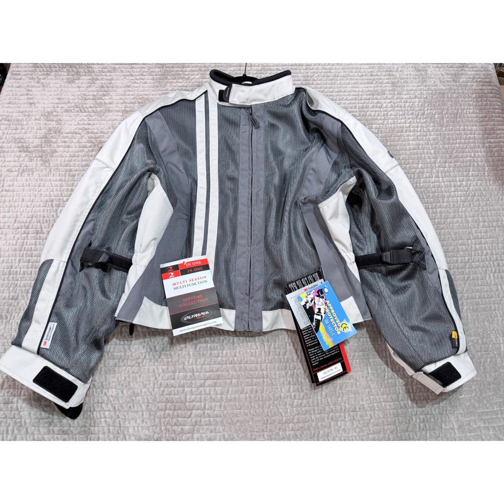 Olympia Bonneville Women's XL Armor Motorcycle Jacket 2-in-1 Removable liner NWT